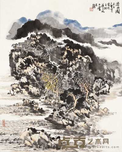宋玉麟 1989年作 溪山图 镜心 60×47.8cm